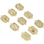 Immagine di Ottone Micro Intarsio Connettore Poligono Oro Placcato Micro Spianare Multicolore Cubic Zirconiae 1 Pz