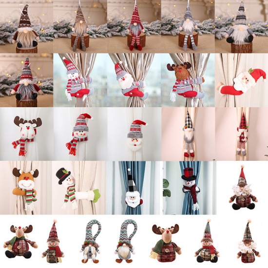 Immagine di Christmas Doll Curtain Tiebacks Clips Holdbacks Home Decoration