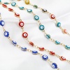 Picture of Stainless Steel Religious Necklace Round Evil Eye Gold Plated Multicolor Enamel 50cm(19 5/8") long, 1 Piece