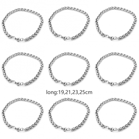 Picture of Stainless Steel Bracelets Silver Tone 1 Piece