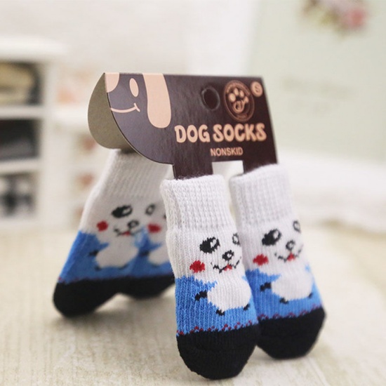 Picture of Christmas Winter Warm Acrylic Wool Knitted Dog Socks Pet Accessories