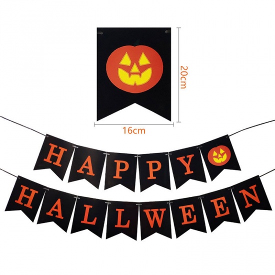Bild von Aluminium-Folie & Latex-Ballon-Banner Happy Halloween Party Dekorationen