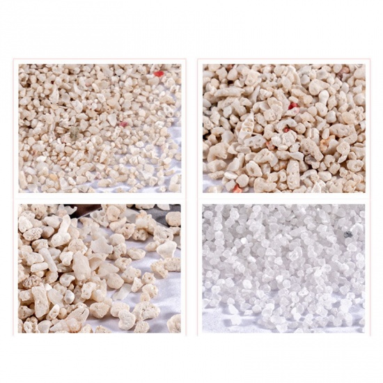 Picture of Stone Resin Jewelry Craft Filling Material Gray 8mm - 4mm, 1 Bag