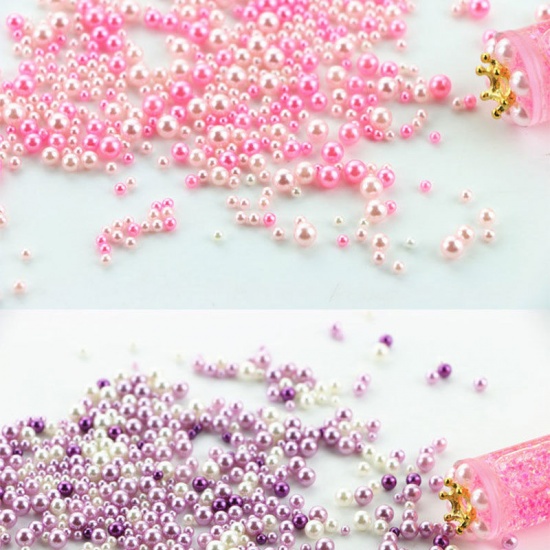 Immagine di Resina Artigianato in Resina Materiale di Riempimento Rosa Tondo Imitata Perla 5mm - 2.5mm, 1 Sacchetto