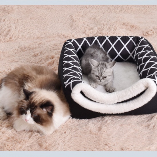 Immagine di Winter Fluffy Plush Faux Fur Warm Washable Dog & Cat Bed House Pet Supplies