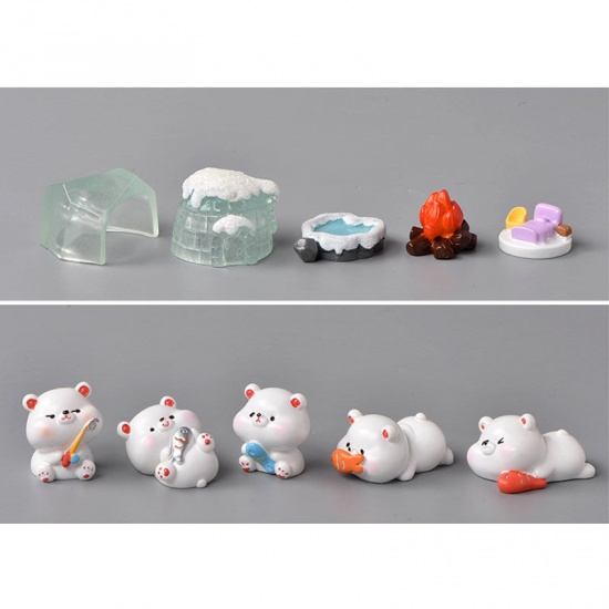 Immagine di Glacier Polar Bear Series Resin Micro Landscape Miniature Decoration