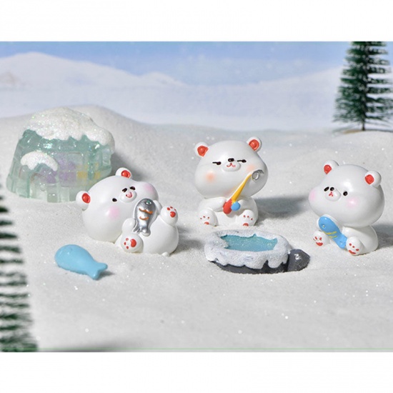 Immagine di Glacier Polar Bear Series Resin Micro Landscape Miniature Decoration