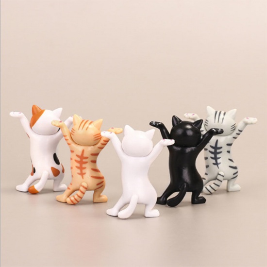 Picture of PVC Dancing Cat Pen Holder Rack Landscape Miniature Decoration