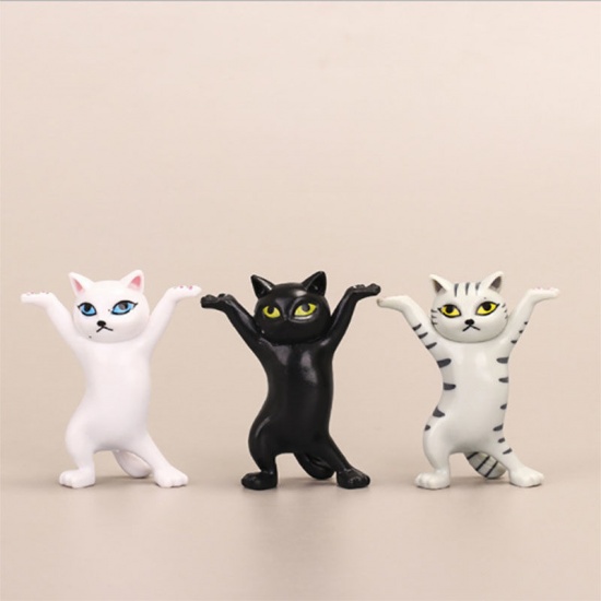 Bild von PVC tanzende Katze Stifthalter Rack Landschaft Miniatur Dekoration