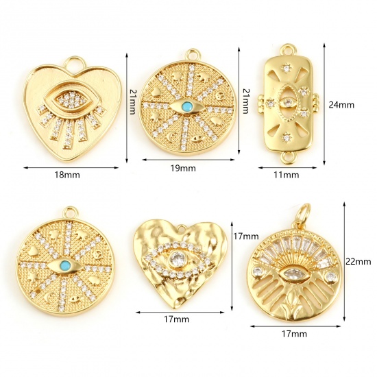 Immagine di Ottone Religione Charms 18K Vero Oro Placcato 1 Pz