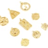 Picture of Brass Galaxy Charms 18K Real Gold Plated 1 Piece