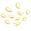 Immagine di Ottone Ganci per Orecchini 18K Vero Oro Placcato A Forma di U W/ Loop Trasparente Strass 2 Pz