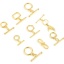 Immagine di Ottone Alternare Fermagli 18K Vero Oro Placcato 1 Serie