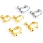 Immagine di Ottone Orecchini a Clip Senza Piercing Multicolore A Forma di U Regolabile 4 Pz
