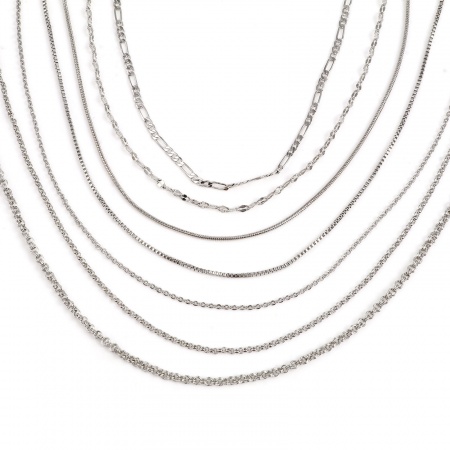 Brass Necklace Real Platinum Plated 1 Piece