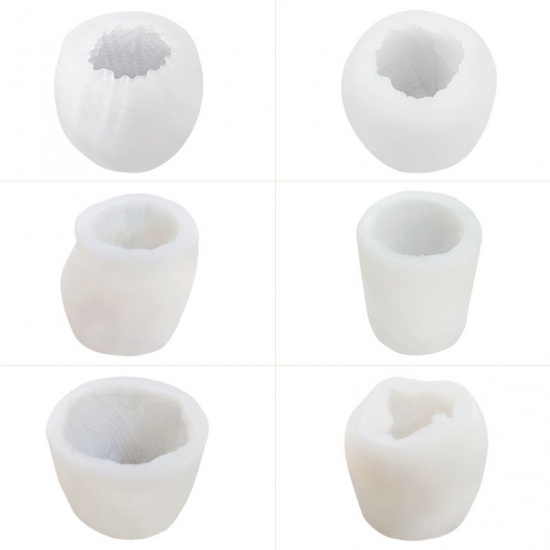 Picture of Silicone Resin Mold For Jewelry Making Ball of yarn Spiral White 7cm x 6cm, 1 Piece