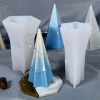 Immagine di Silicone Muffa della Resina per Gioielli Rendendo Piramide Bianco 14.7cm x 7.3cm, 1 Pz