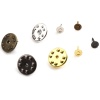 Picture of Brass Pin Brooches Findings Multicolor Round (Fits 4.5mm ) 8mm x 4.5mm, 50 Sets                                                                                                                                                                               