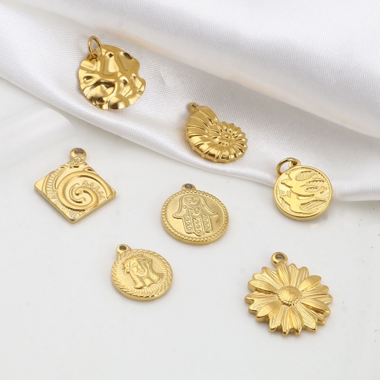 Picture of Stainless Steel Charms Gold Plated 1 Piece