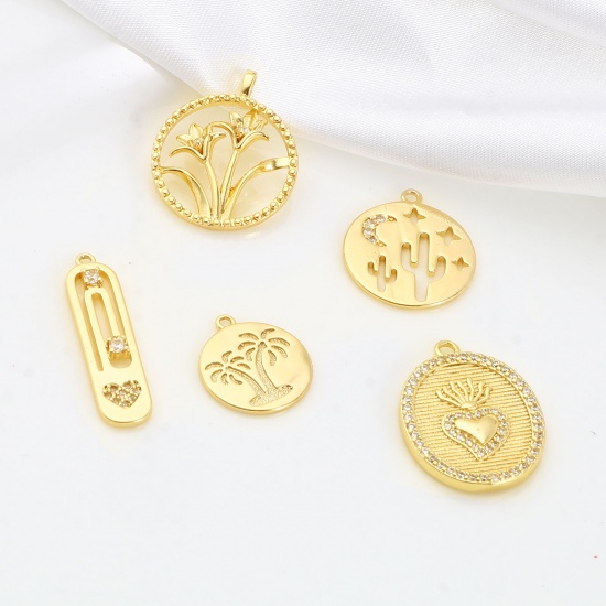 Picture of Brass Charms 18K Real Gold Plated 1 Piece                                                                                                                                                                                                                     