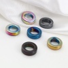 Picture of Hematite Beads Circle Ring Multicolor About 14mm Dia, Hole: Approx 8.4mm, 2 PCs