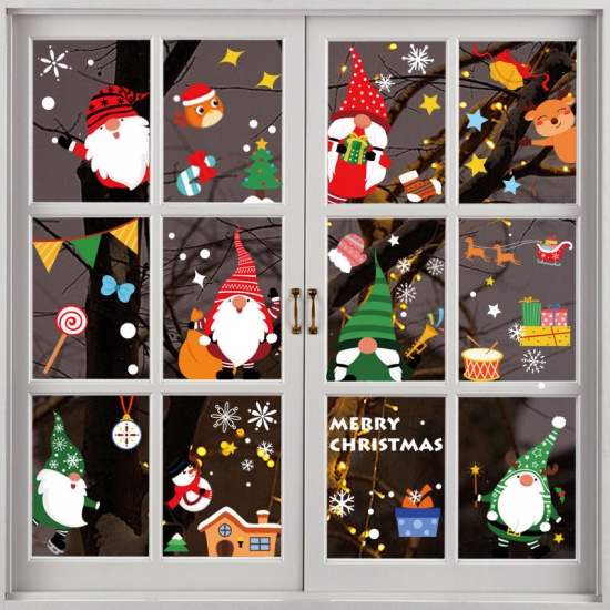 Picture of PVC Christmas Dwarf Static Sticker Decals DIY Art Window Home Decoration