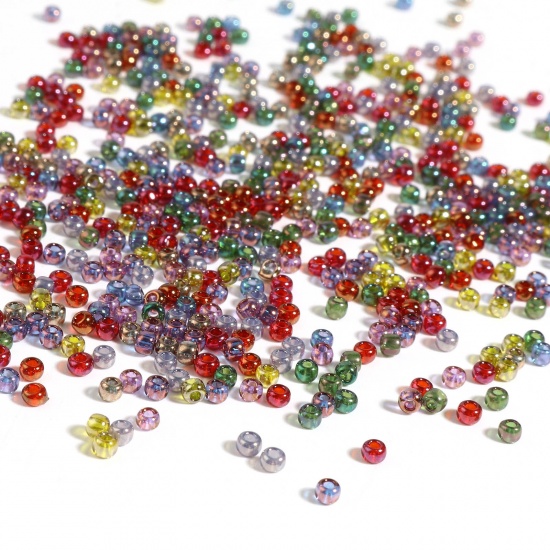 Picture of TOHO 11/0 (Transparent Gold Luster) Glass Seed Seed Beads Round Multicolor About 2mm Dia., Hole: Approx 0.6mm, 1 Bottle