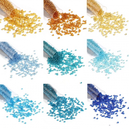 TOHO 11/0 (Silver Lined) Glass Seed Seed Beads Round Multicolor About 2mm Dia., Hole: Approx 0.6mm, 1 Bottle