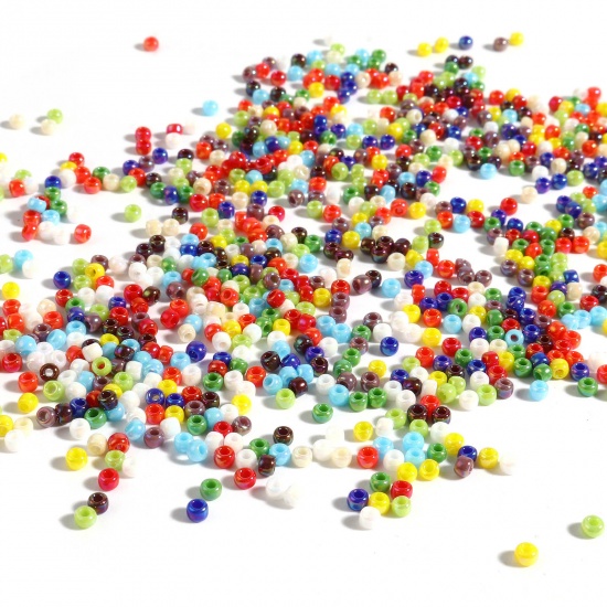 Picture of TOHO 11/0 (Opaque Rainbow) Glass Seed Seed Beads Round Multicolor About 2mm Dia., Hole: Approx 0.6mm, 1 Bottle