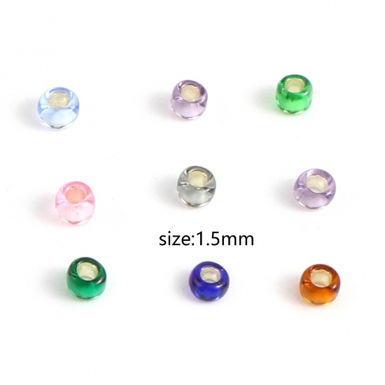 Picture of TOHO 15/0 (Sliver Lined) Glass Seed Seed Beads Round Multicolor About 1.5mm Dia., Hole: Approx 0.6mm, 1 Bottle