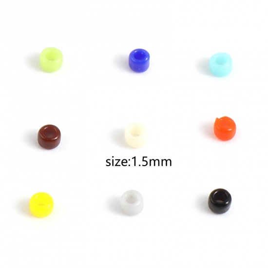 Picture of TOHO 15/0 (Opaque) Glass Seed Seed Beads Round Multicolor About 1.5mm Dia., Hole: Approx 0.6mm, 1 Bottle