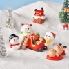 Immagine di Red - 17# Christmas Train Carriage Resin Micro Landscape Miniature Decoration 3.8x2.4cm, 1 Piece