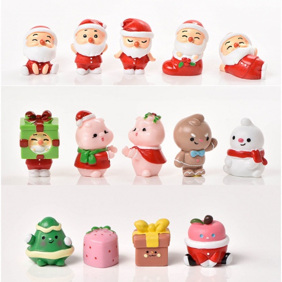 Immagine di Red - 14# Christmas Apple Resin Micro Landscape Miniature Decoration 3.1x3.1cm, 1 Piece