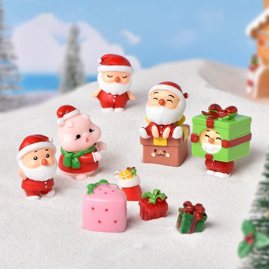 Immagine di Red - 14# Christmas Apple Resin Micro Landscape Miniature Decoration 3.1x3.1cm, 1 Piece