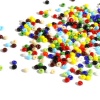 Изображение Стеклянные Семя Бисеры Разноцветный Овальные 4мм x 3.5мм, Отверстие:примерно 1мм, 1 Бутылка