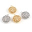 Immagine di Ottone Charms Tondo Multicolore Filigrana 23mm x 19mm, 2 Pz