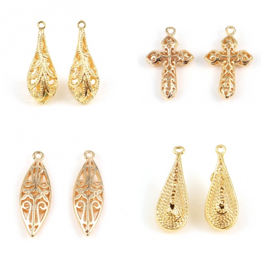 Picture of Brass Charms 18K Real Gold Plated 2 PCs                                                                                                                                                                                                                       