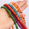 Image de Perles en Coquille Rond Multicolore à Strass Coloré 6mm Dia, Taille de Trou: 1mm, 39cm - 38.5cm long, 1 Enfilade （Env. 195 Pcs/Enfilade)