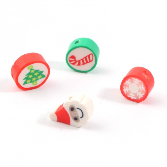 Picture of Polymer Clay Christmas Beads Multicolor 50 PCs