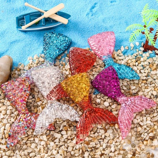 Picture of Mixed - Artificial Star Fish Ocean Series Resin Hanging Home Decoration With Rope 6x6cm, 1 Set（7 PCs/Set）
