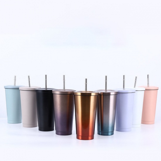 Immagine di 304 Stainless Steel Insulation Cup With Straw