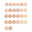 Picture of Stainless Steel Charms Round Rose Gold Initial Alphabet/ Capital Letter 15mm Dia., 1 Piece