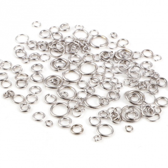 Picture of Sterling Silver Open Jump Rings Findings Circle Ring Silver Color 1 Gram