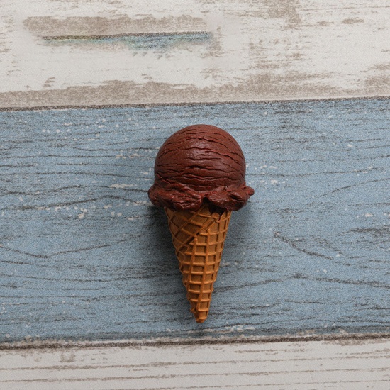 Picture of White - 6# Ice Cream Dessert Simulation Food 3D Resin Fridge Magnet 7.9x4.1x3cm, 1 Piece