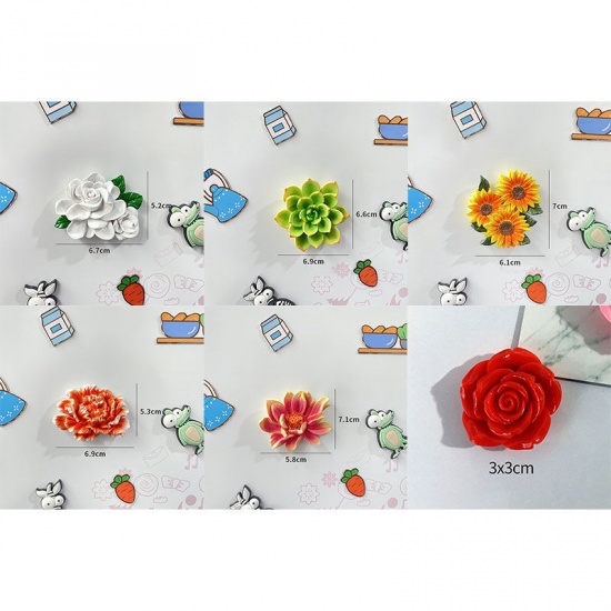 Immagine di Artificial Flowers 3D Resin Fridge Magnet