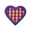 Picture of Fabric Iron On Patches Appliques (With Glue Back) Craft Multicolor Heart 5 PCs