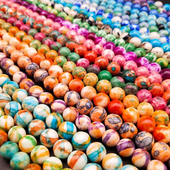 Immagine di Agata ( Sintetico ) Perline Tondo Multicolore 1 Filo