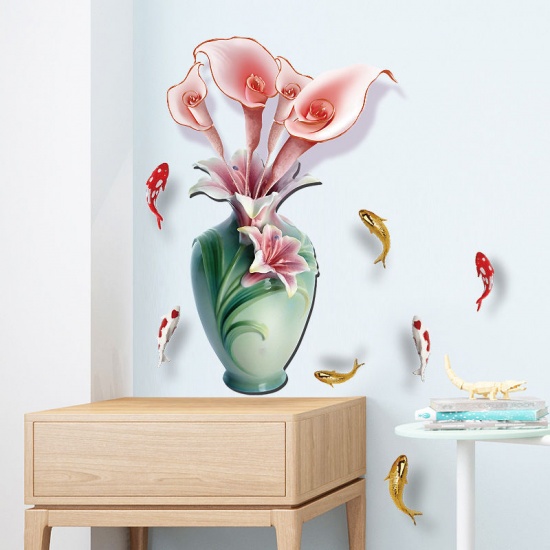 Picture of PVC DIY Combination 3D Chinese Style Phoenix Wall Stickers Home Decorations