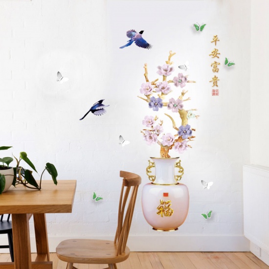 Immagine di PVC DIY Combination 3D Chinese Style Phoenix Wall Stickers Home Decorations