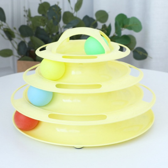 Immagine di Plastic Four-Layer Tower Cat Turntable Track Ball Funny Interactive Toy